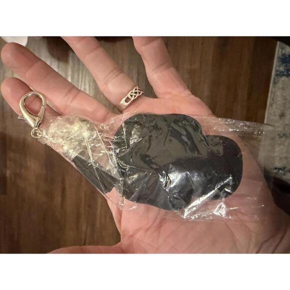 Rhinestone Skull Keychain with Black Tassel - Picture 2 of 2